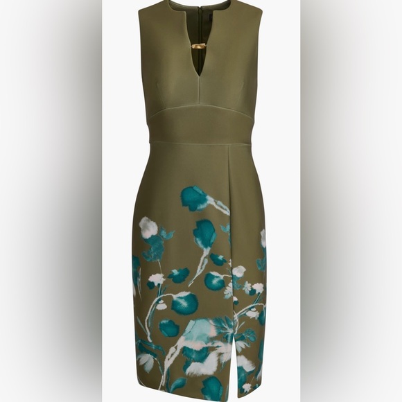 Donna Karan Dresses & Skirts - Donna Karan New York
Floral Print Sleeveless Sheath Dress
Color: Antique Green